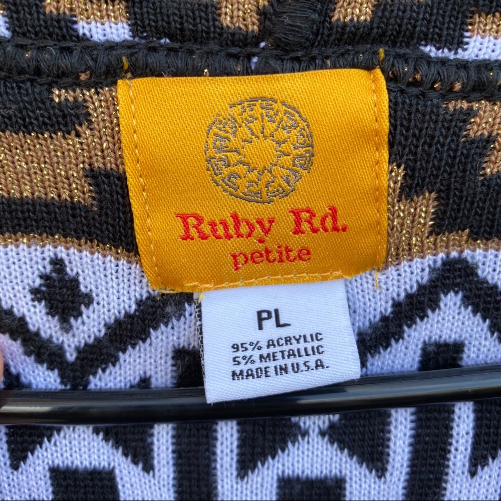Ruby Rd. 90's Vintage Cardigan Jacket Petite Large - Picture 2 of 4